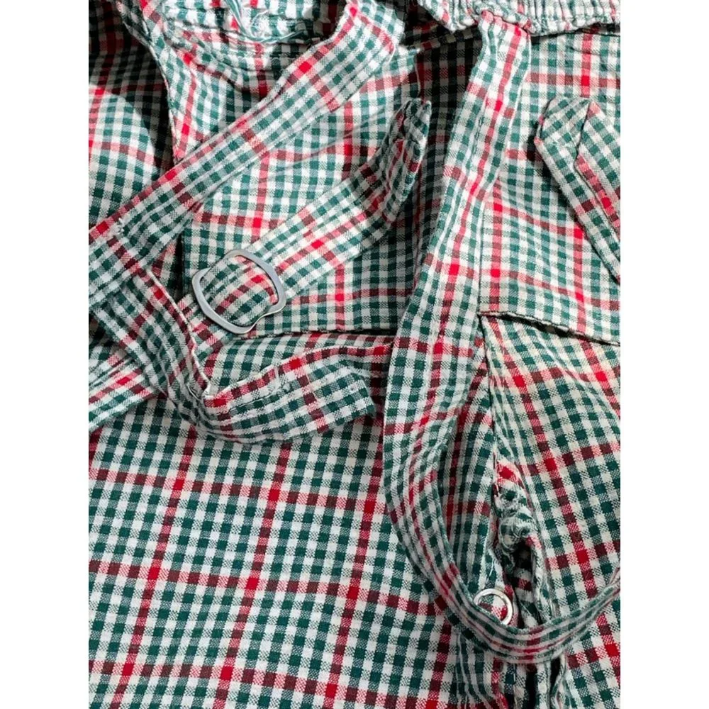 Vintage 1950s Toddler Gingham check Cotton Overalls Sears 2/3T? - Picture 9 of 13
